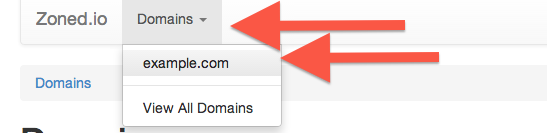 Selecting a domain